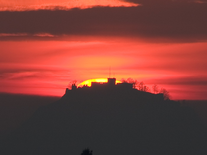 Sonnenuntergang Festungsruine