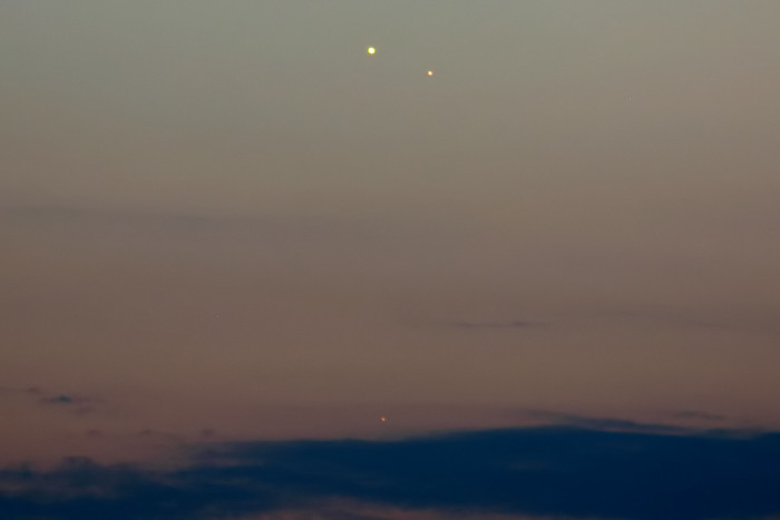 Venus mit Merkur und Saturn