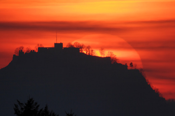 Festungsruine Sonnenuntergang